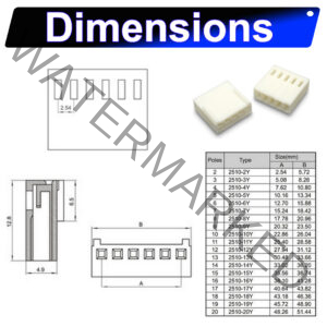 Molex KK 254 2.5mm Housing, Accurate Dimensions for Reliable Connection