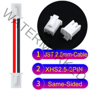 JST XHS2.5 with Belt Lock 2Pin Same-Side-Head Cable