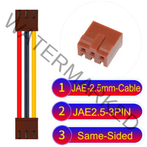 JAE 2.5mm 3-Pin Same-Side-Head 22AWG PVC Cable