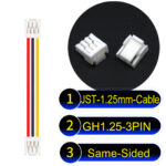 JST GH1.25mm 3-Pin Same-Side-Head 28AWG PVC Cable