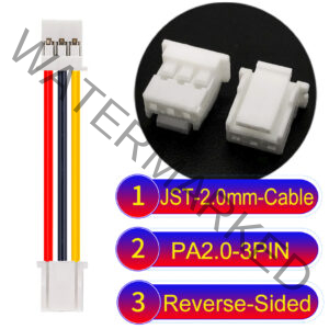 JST PA2.0 3Pin Reverse-Side-Head Cable