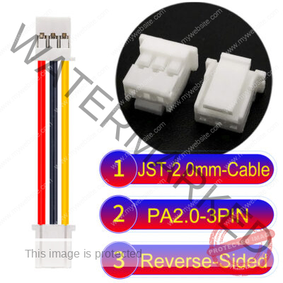 JST PA2.0 3Pin Reverse-Side-Head Cable