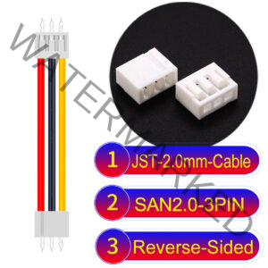 JST 2.0mm SAN2.0 3Pin Reverse-Side-Head Cable