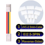 JVC 2.5mm 3-Pin Reverse-Side-Head 22AWG PVC Cable