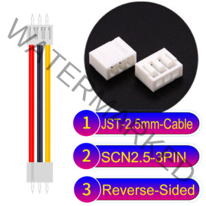 JST 2.5mm SCN2.5 3Pin Reverse-Side-Head Cable