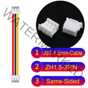 JST ZH1.5 3Pin Same-Side-Head Cable