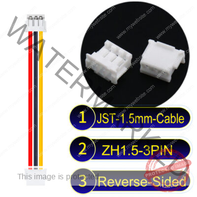 JST ZH1.5 3Pin Reverse-Side-Head Cable