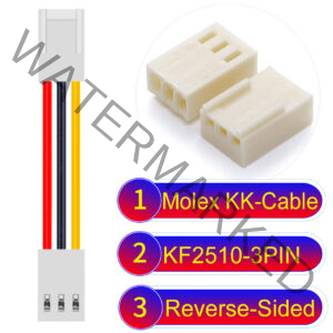 Molex KK-Cable KF2510 3-Pin Reverse-Side-Head PVC Cable