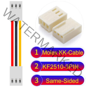 Molex KK-Cable KF2510 3-Pin Same-Side-Head PVC Cable