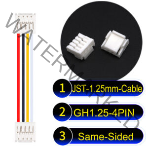 JST GH1.25mm 4-Pin Same-Side-Head 28AWG PVC Cable