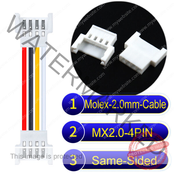 Molex MX2.0mm 4-Pin Female Same-Side-Head Cable