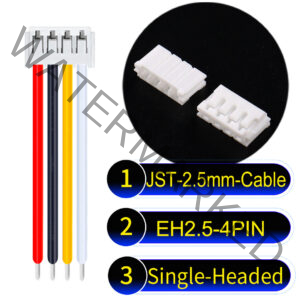 JST EH2.5 4-Pin Single-Headed 2.5mm PVC Cable