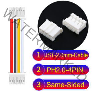 JST 2.0mm PH2.0 4Pin Same-Side-Head Cable