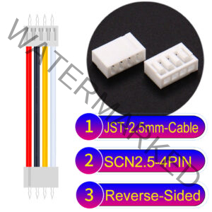 JST 2.5mm SCN2.5 4Pin Reverse-Side-Head Cable