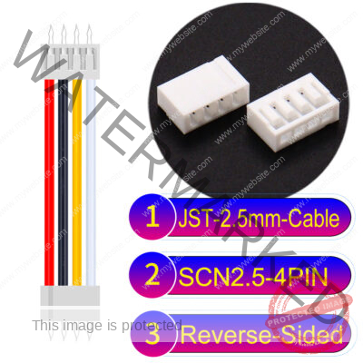 JST 2.5mm SCN2.5 4Pin Reverse-Side-Head Cable