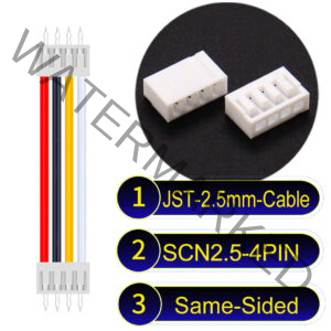 JST 2.5mm SCN2.5 4Pin Same-Side-Head Cable