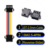 JST 2.5mm SM2.54 4Pin Reverse-Side-Head Cable
