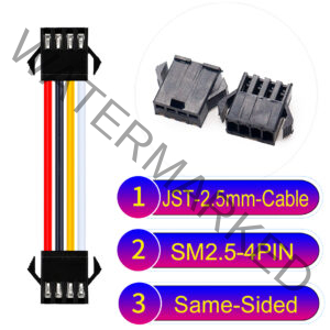 JST 2.5mm SM2.54 4Pin Male Same-Side-Head Cable