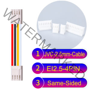 JVC 2.5mm 4-Pin Same-Side-Head 22AWG PVC Cable