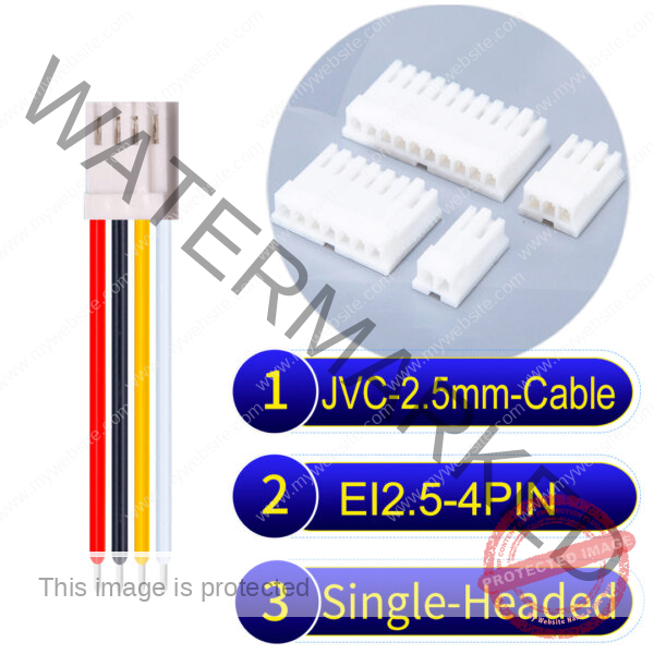 JVC 2.5mm 4-Pin Single-Headed 22AWG PVC Cable