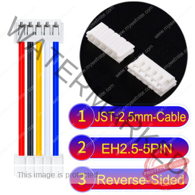 JST EH2.5 5-Pin Reverse-Side-Head 2.5mm PVC Cable