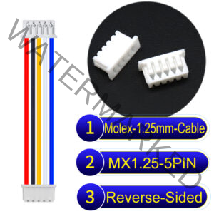 Molex MX1.25mm Picoblade 5-Pin Reverse-Side-Head 28AWG UL1571 Cable