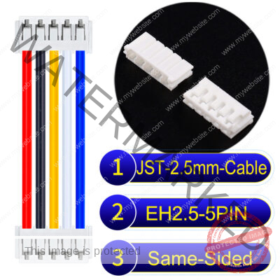 JST EH2.5 5-Pin Same-Side-Head 2.5mm PVC Cable