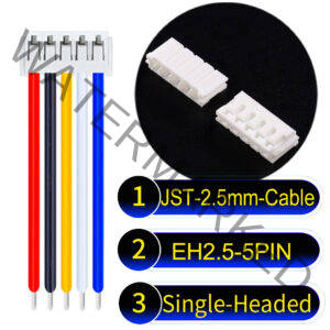 JST EH2.5 5-Pin Single-Headed 2.5mm PVC Cable