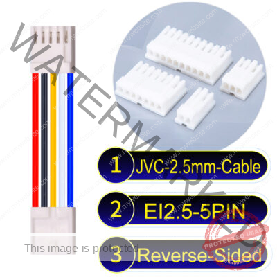 JVC 2.5mm 5-Pin Reverse-Side-Head 22AWG PVC Cable