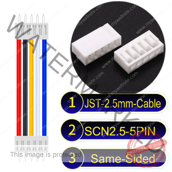 JST 2.5mm SCN2.5 5Pin Same-Side-Head Cable