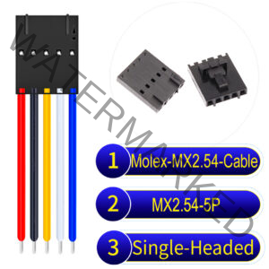 Molex 2.54mm MX2.54 5Pin Single-Headed Cable