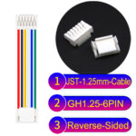 JST GH1.25mm 6-Pin Reverse-Side-Head 28AWG PVC Cable