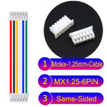 Molex MX1.25mm Picoblade 6-Pin Same-Side-Head 28AWG UL1571 Cable