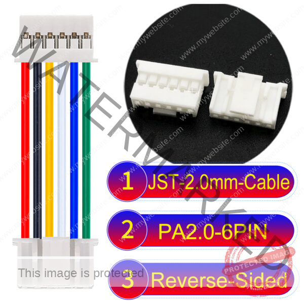 JST PA2.0 6Pin Reverse-Side-Head Cable