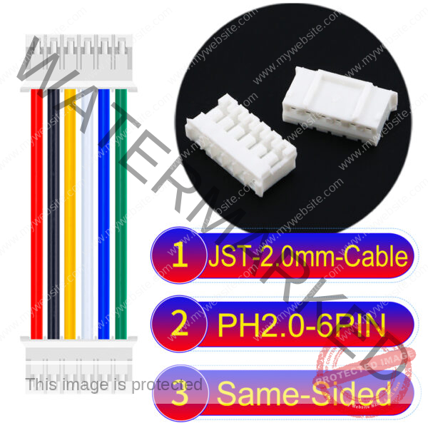 JST 2.0mm PH2.0 6Pin Same-Side-Head Cable