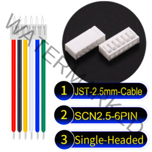 JST 2.5mm SCN2.5 6Pin Single-Headed Cable