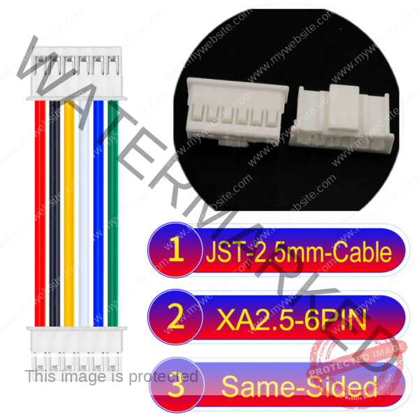 JST 2.5mm XA 6Pin Same-Side-Head Cable