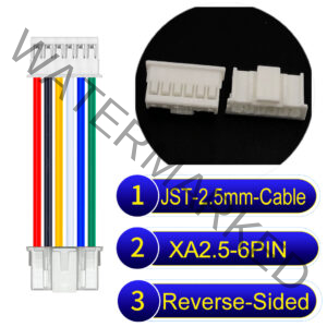 JST 2.5mm XA 6Pin Reverse-Side-Head Cable