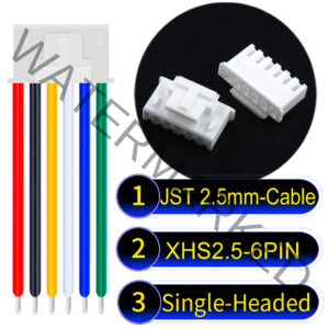 JST XHS2.5 with Belt Lock 6Pin Single-Headed Cable