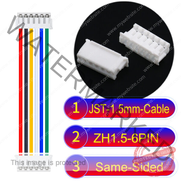 JST ZH1.5 6Pin Same-Side-Head Cable