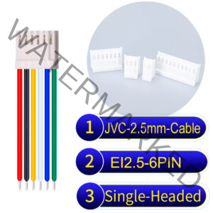 JVC 2.5mm 6-Pin Single-Headed 22AWG PVC Cable