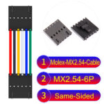 Molex 2.54mm MX2.54 6Pin Same-Side-Head Cable