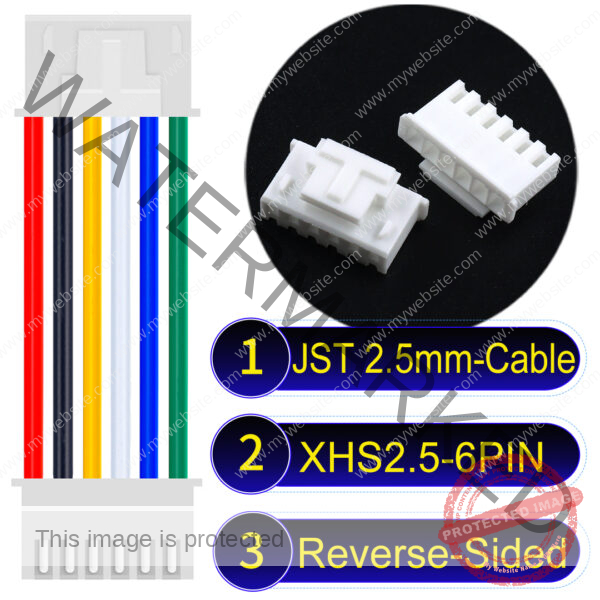 JST XHS2.5 with Belt Lock 6Pin Reverse-Side-Head Cable