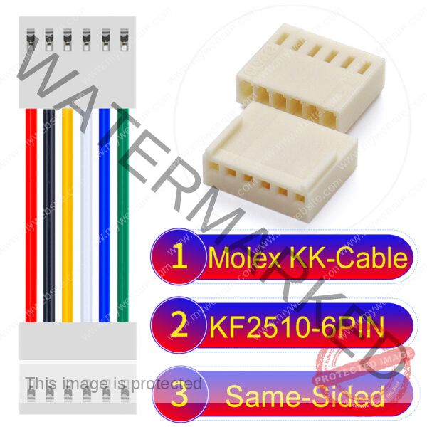 Molex KK-Cable KF2510 6-Pin Same-Side-Head PVC Cable