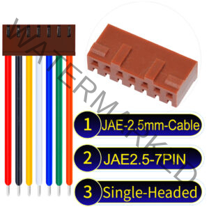 JAE 2.5mm 7-Pin Single-Headed 22AWG PVC Cable