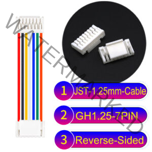 JST GH1.25mm 7-Pin Reverse-Side-Head 28AWG PVC Cable