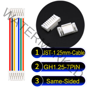 JST GH1.25mm 7-Pin Same-Side-Head 28AWG PVC Cable