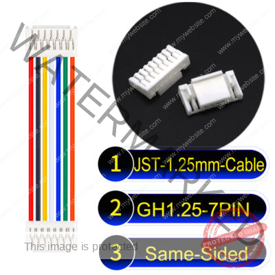 JST GH1.25mm 7-Pin Same-Side-Head 28AWG PVC Cable