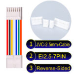 JVC 2.5mm 7-Pin Reverse-Side-Head 22AWG PVC Cable