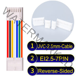 JVC 2.5mm 7-Pin Reverse-Side-Head 22AWG PVC Cable